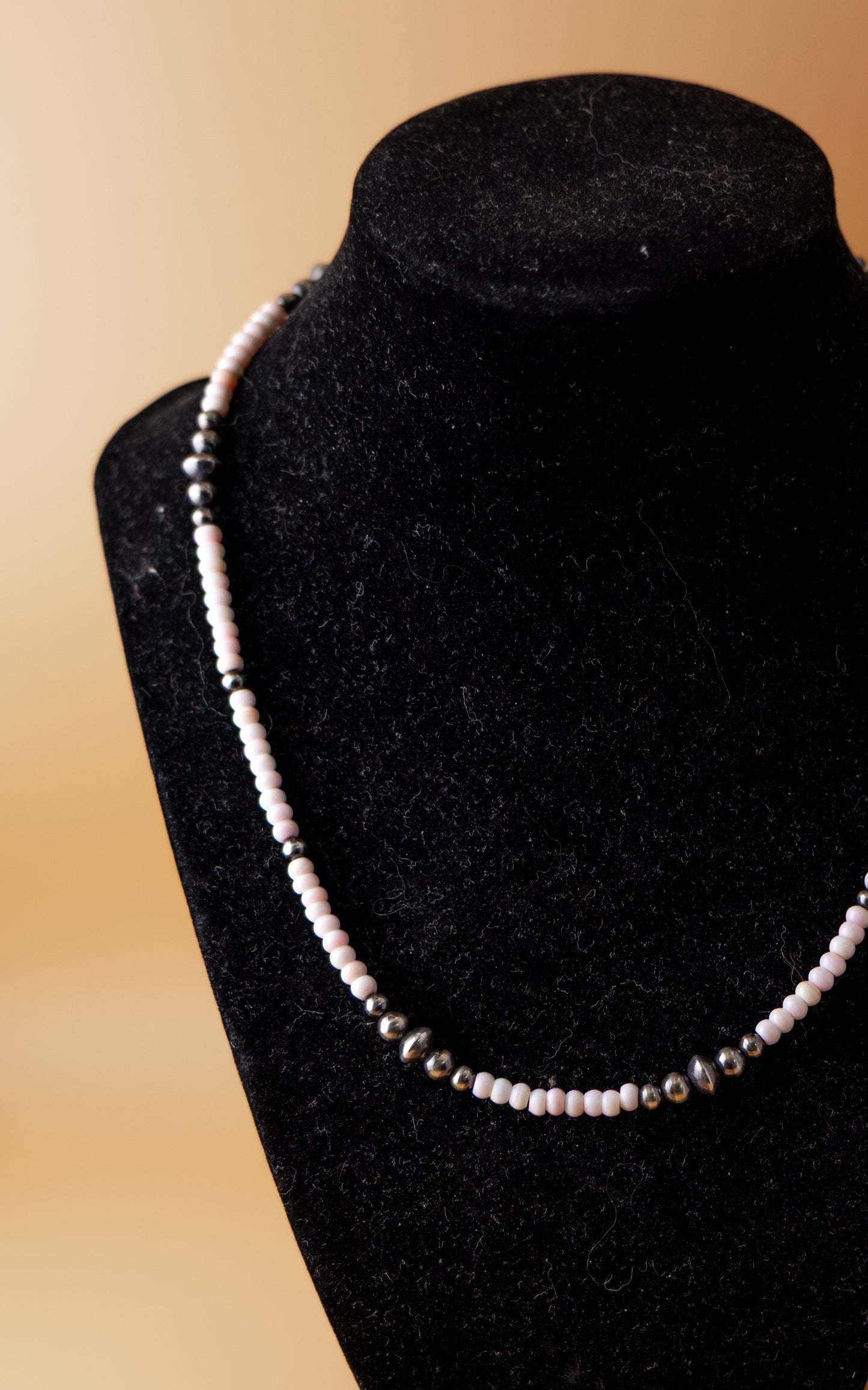 pink conch beaded necklace