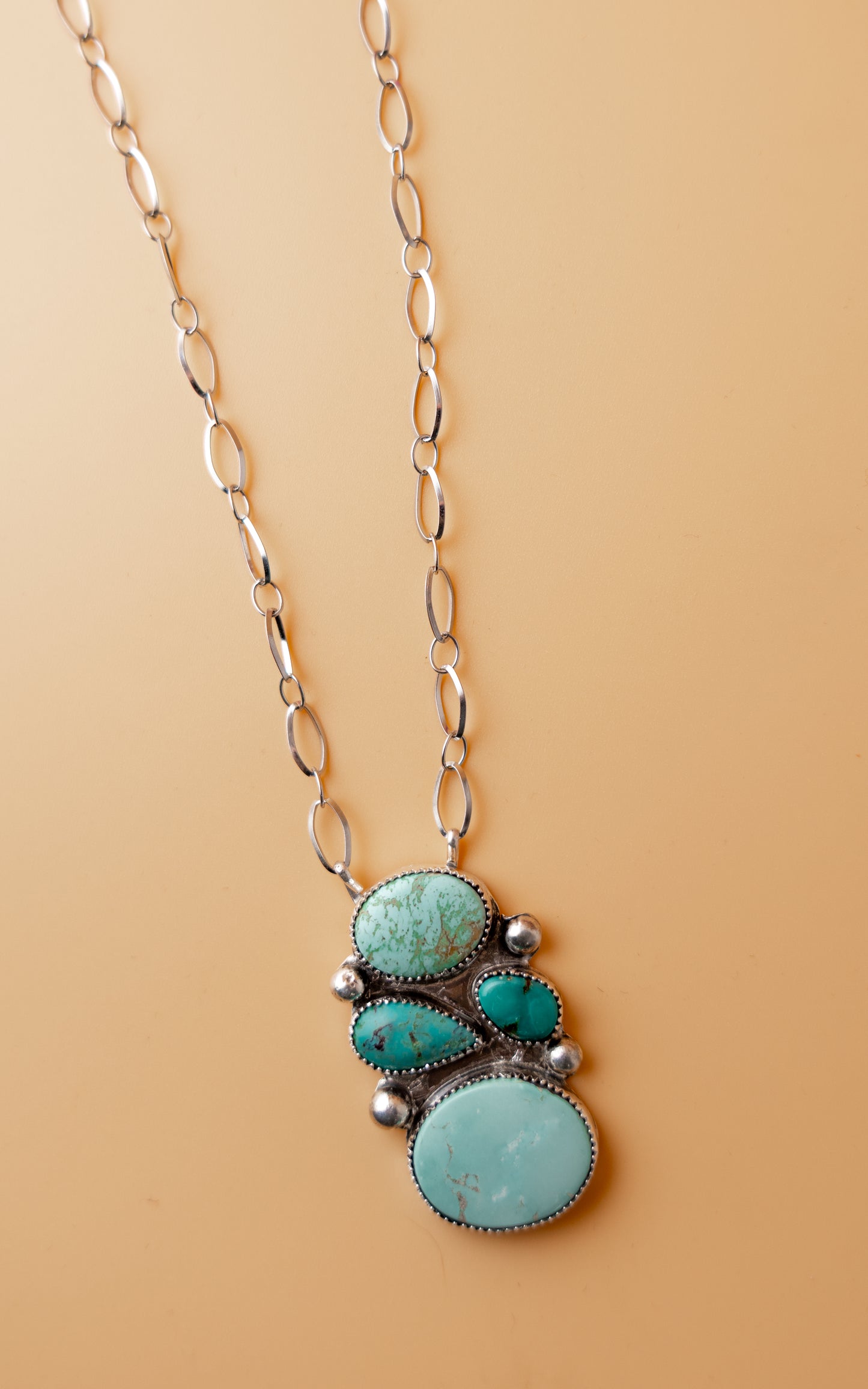 4 stone vertical bar necklace