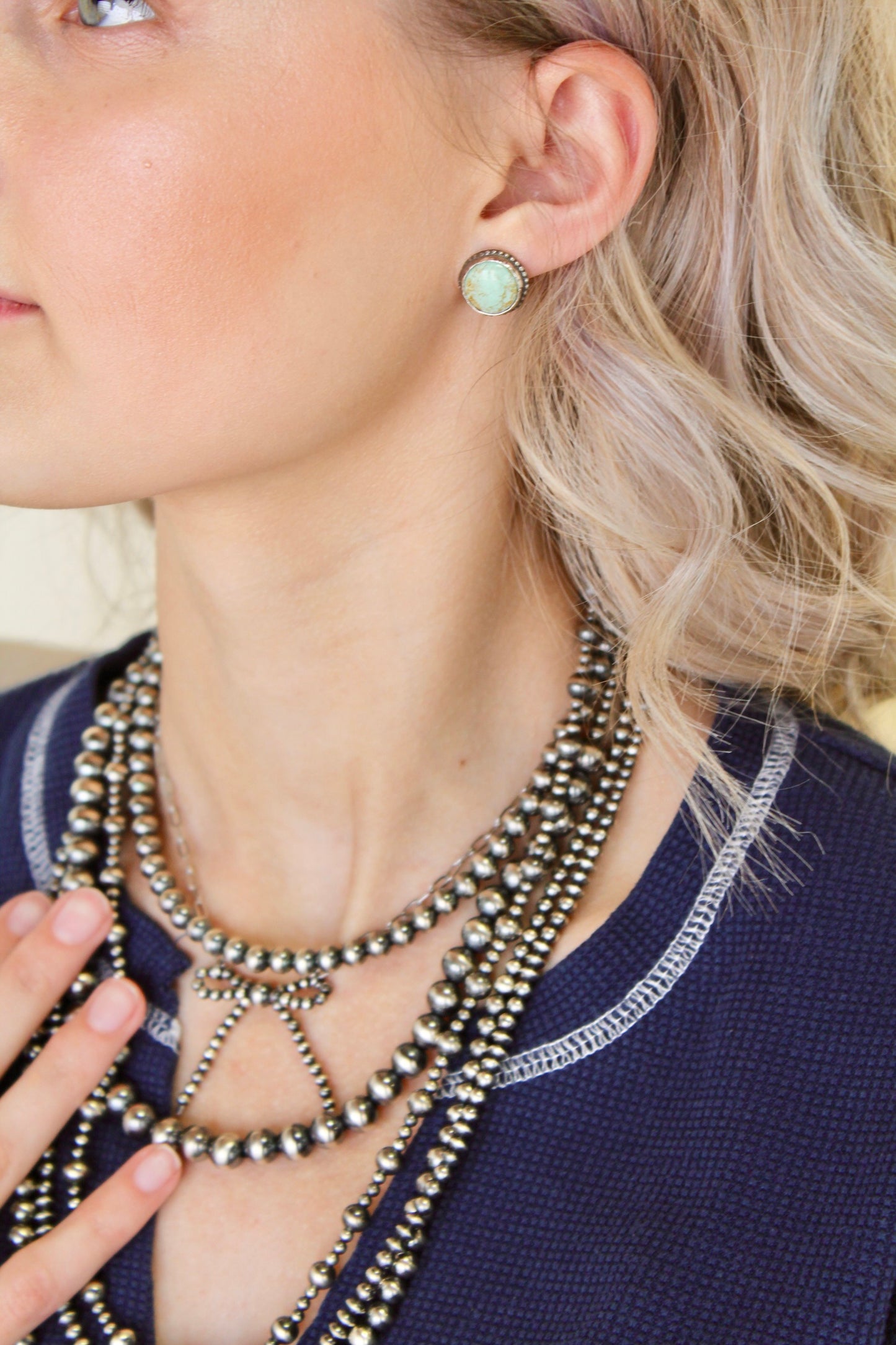 the simple turquoise studs