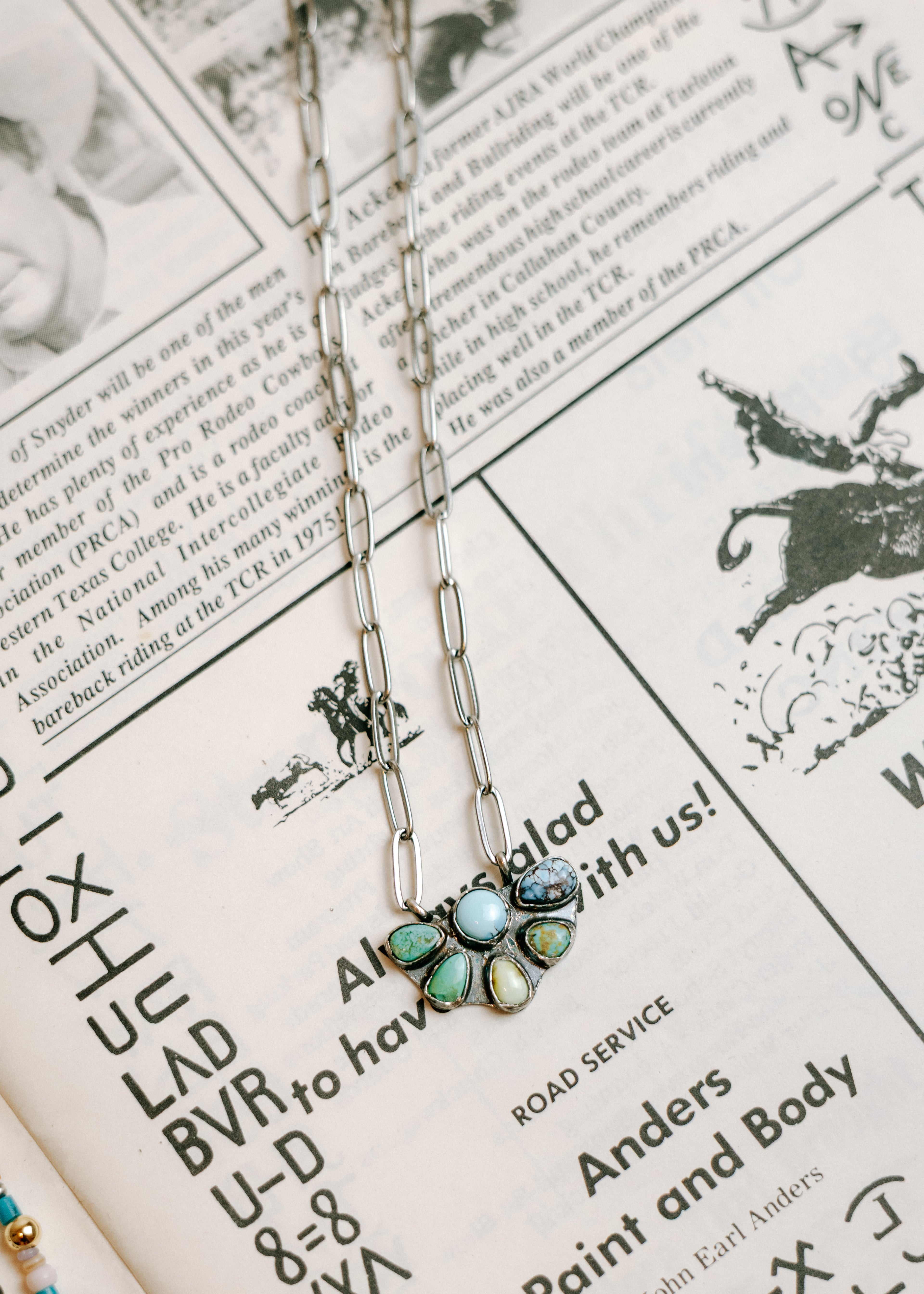 the meadow half cluster necklace