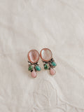 the pearly sage stud earrings