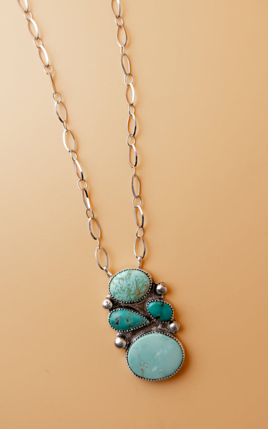 4 stone vertical bar necklace