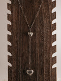 the vintage heart lariat necklace