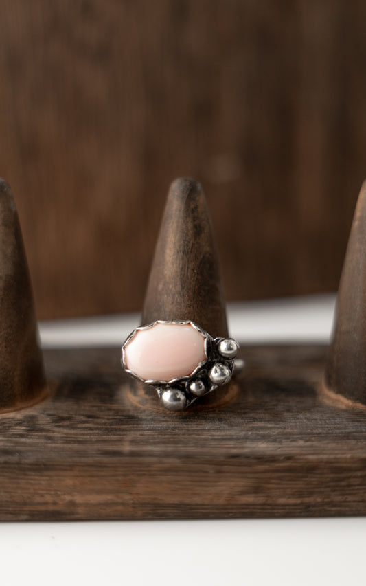 pink conch dot ring
