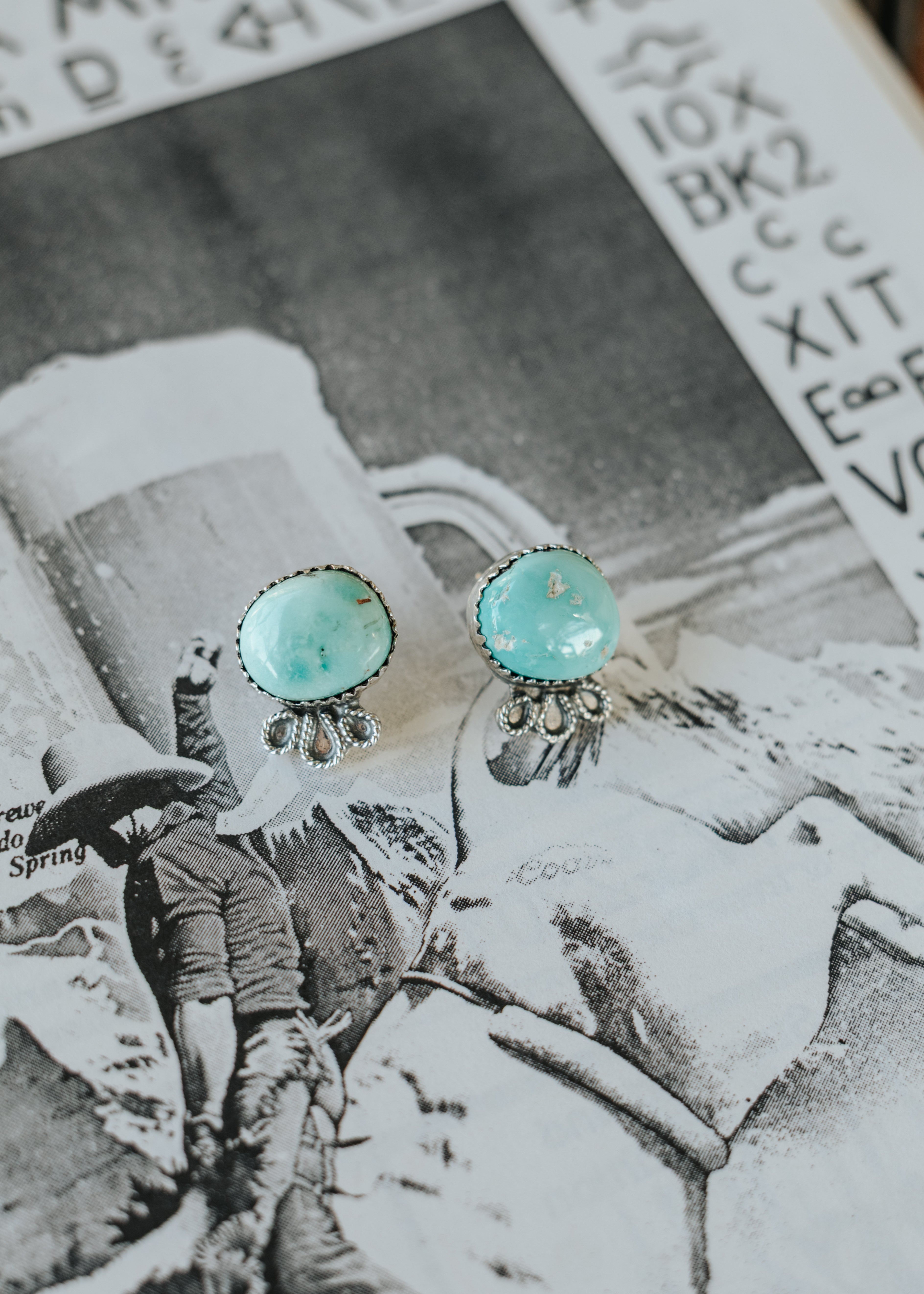 the blue horizon stud earrings