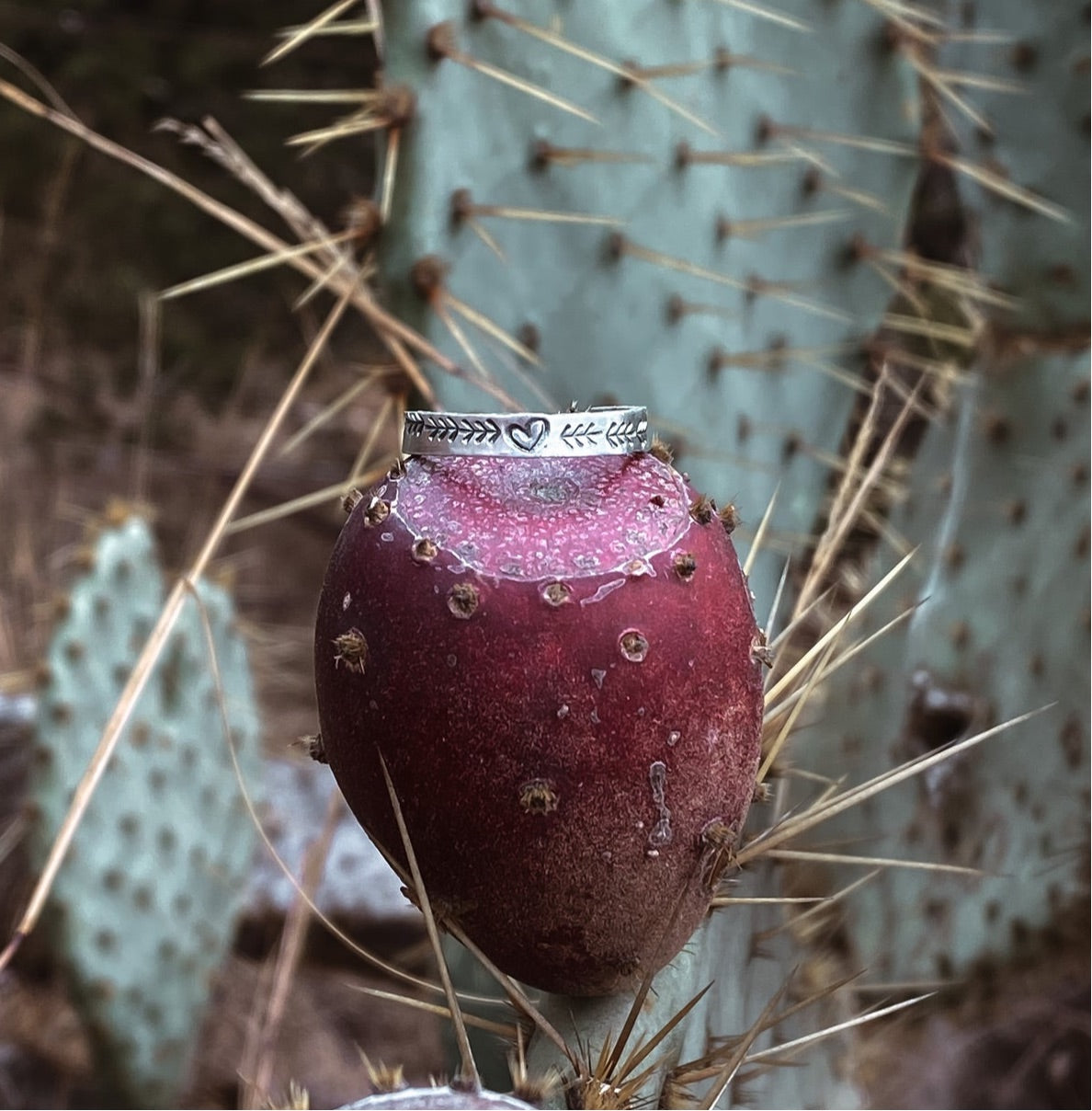 thin heart ring